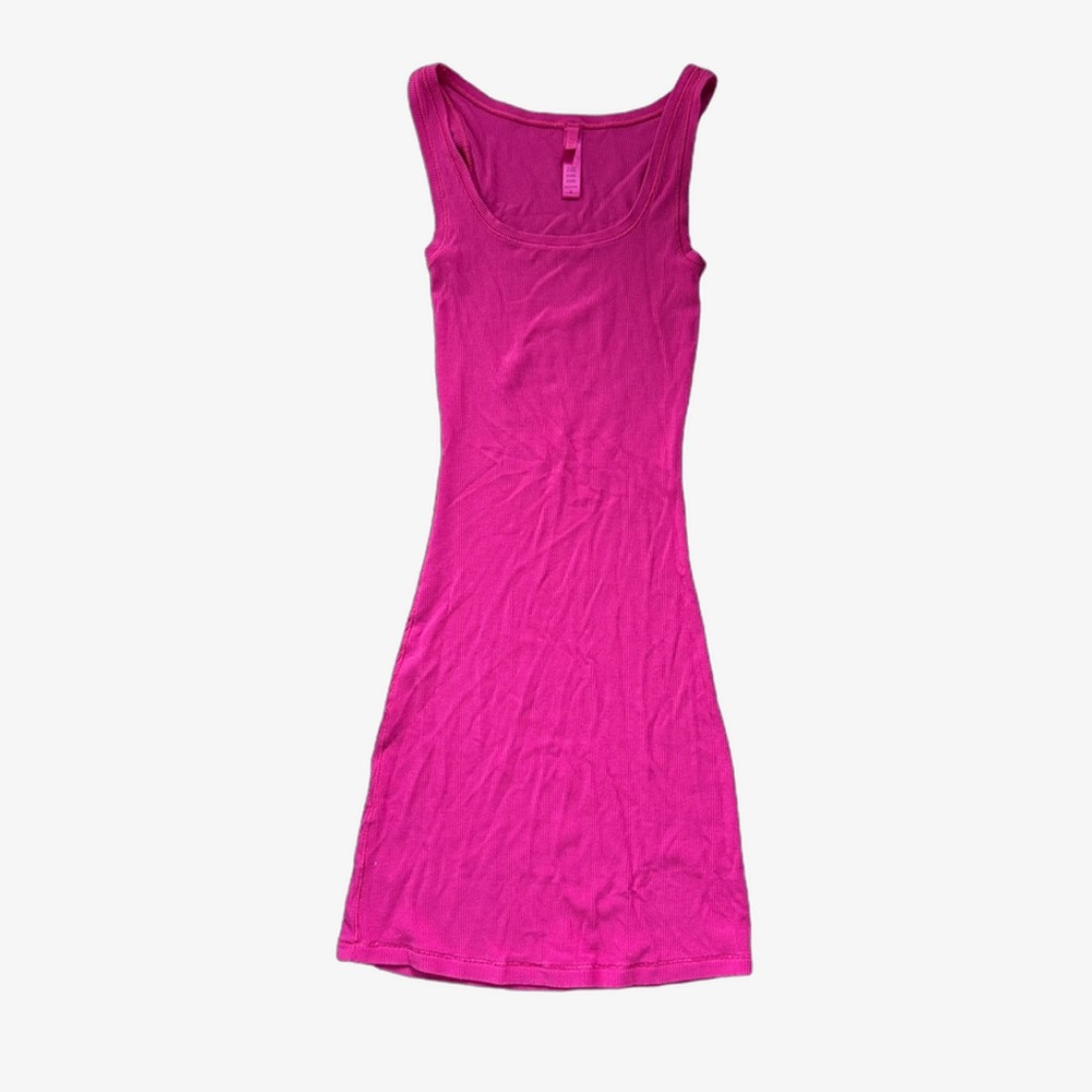 SKIMS Soft Lounge Mini Dress in Hot Pink
